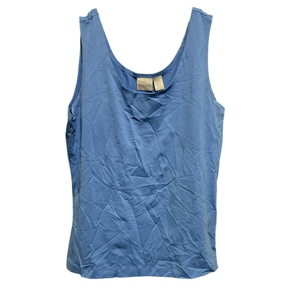 Chico’s Harmony Poncho Blue Multicolor Semi Sheer Abstract Print  S/M + Tank Top - Picture 2 of 6